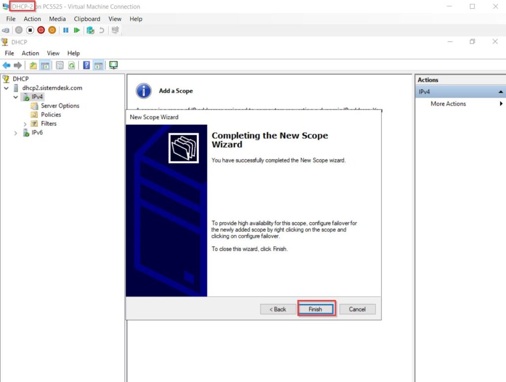 DHCP 80 20 split scope 23