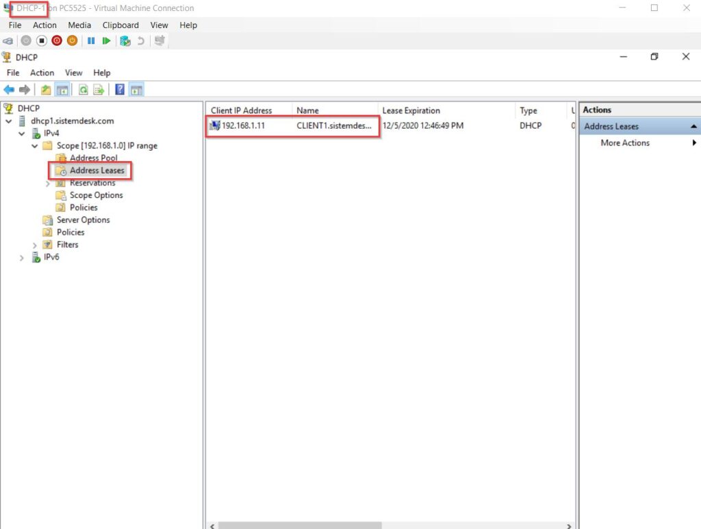 DHCP 80 20 split scope 28