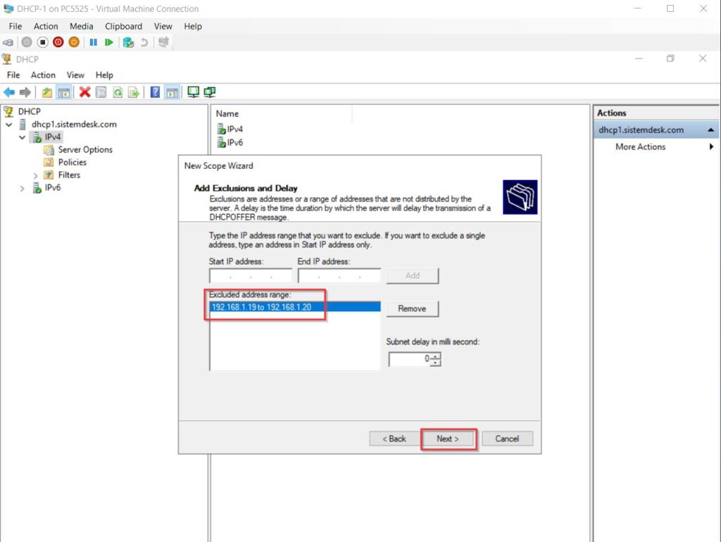 DHCP 80 20 split scope 4