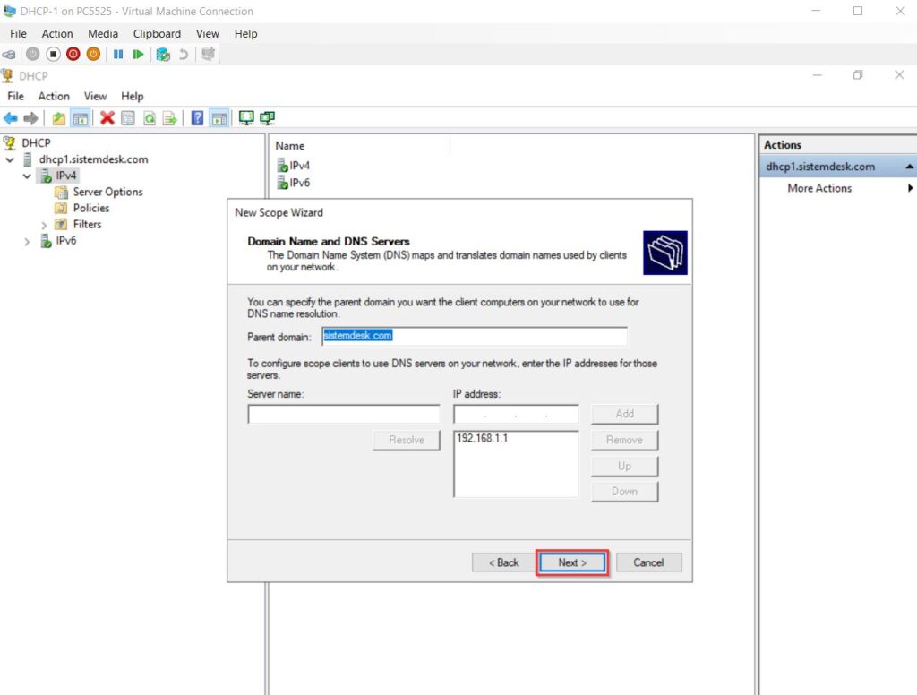 DHCP 80 20 split scope 9