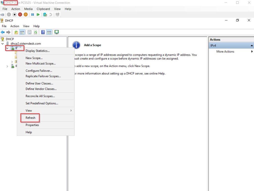 DHCP failover cluster hot standby 14