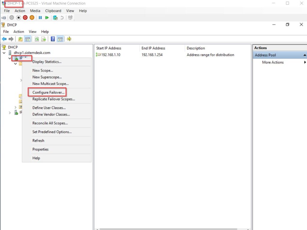 DHCP failover cluster hot standby 4