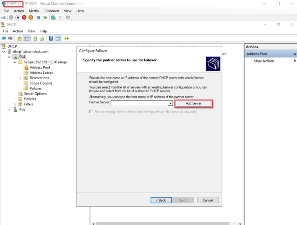 DHCP failover cluster hot standby 6