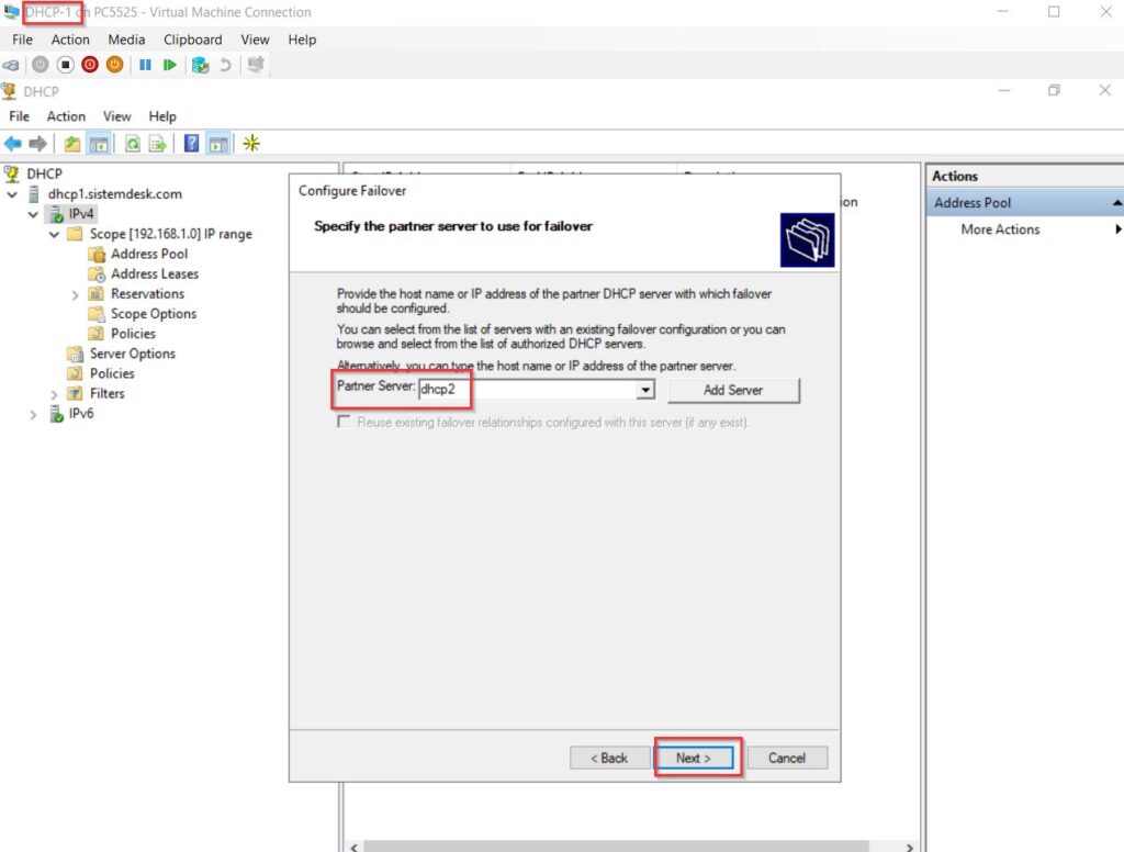 DHCP failover cluster hot standby 8