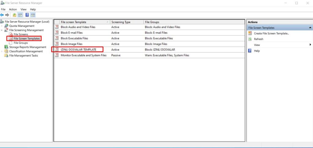 File Server Dosya Filtreleme - 19