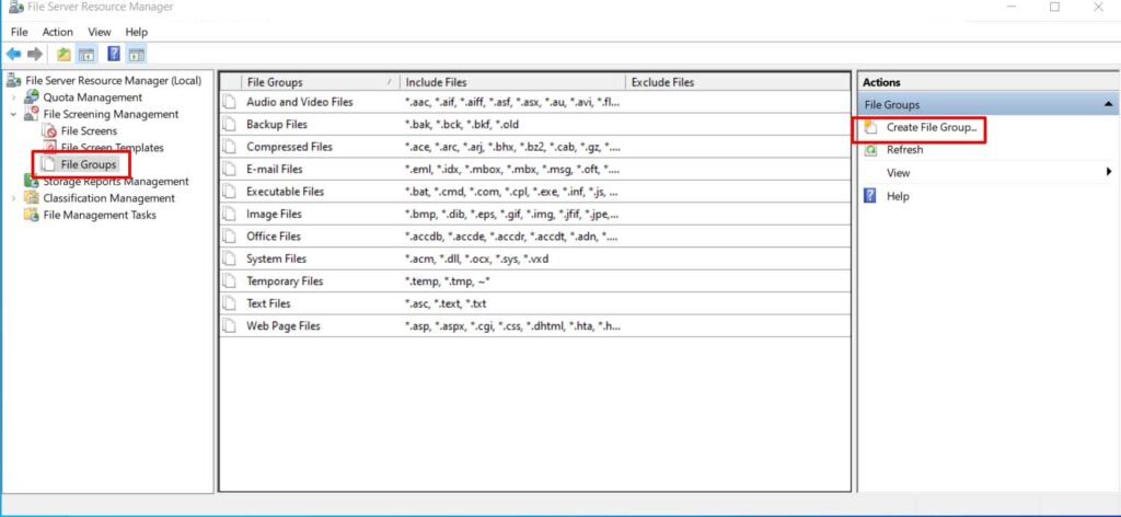 File Server Dosya Filtreleme - 2