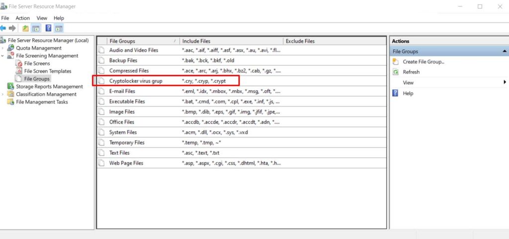 File Server Dosya Filtreleme - 4