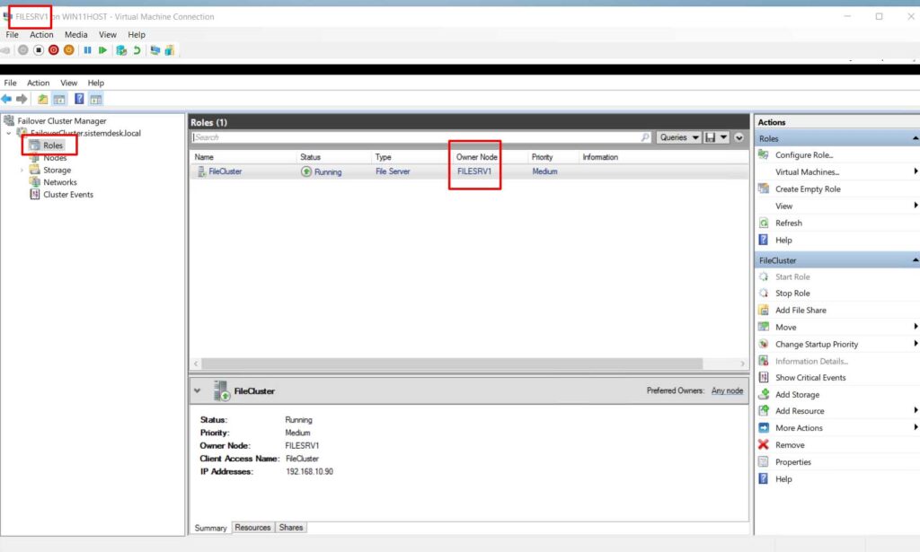 File Server Failover Cluster - 100