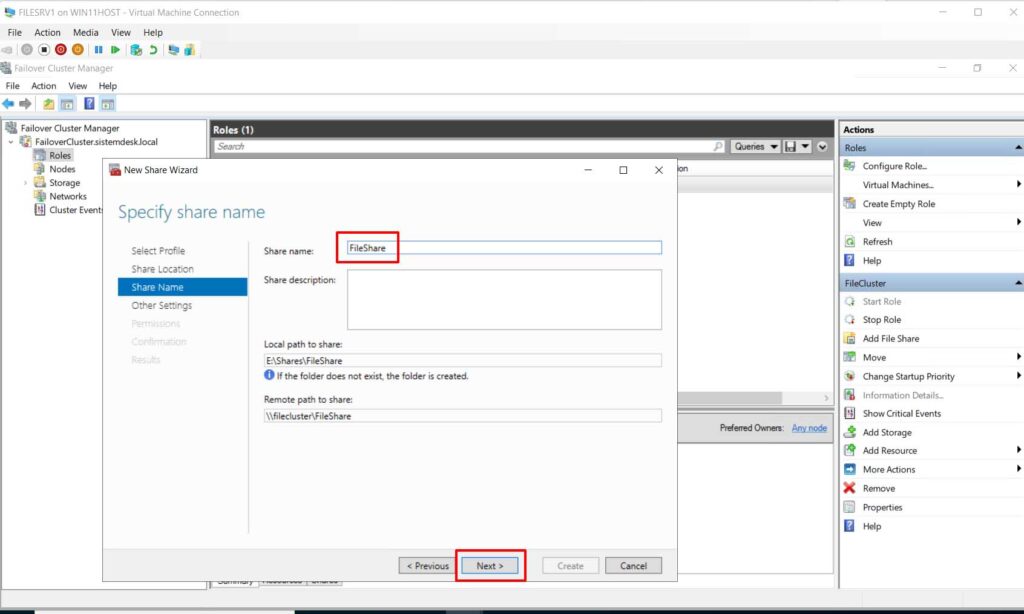 File Server Failover Cluster - 90